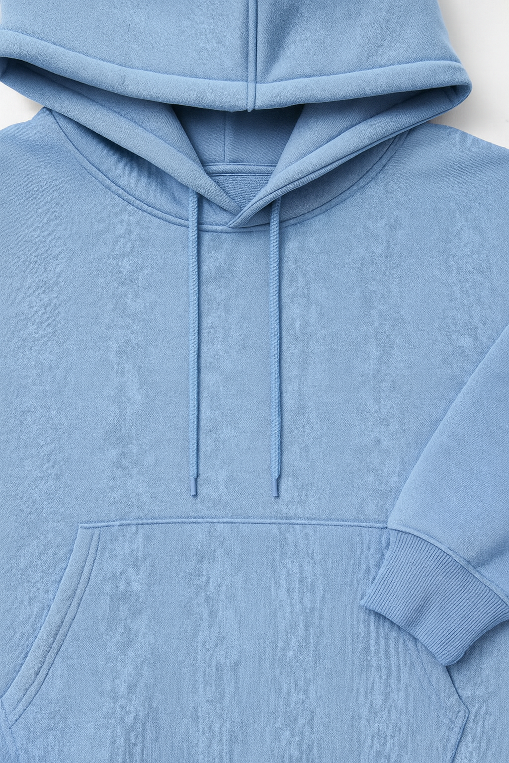 Sky Blue Cotton Hoodie – Minimal Comfort Fit