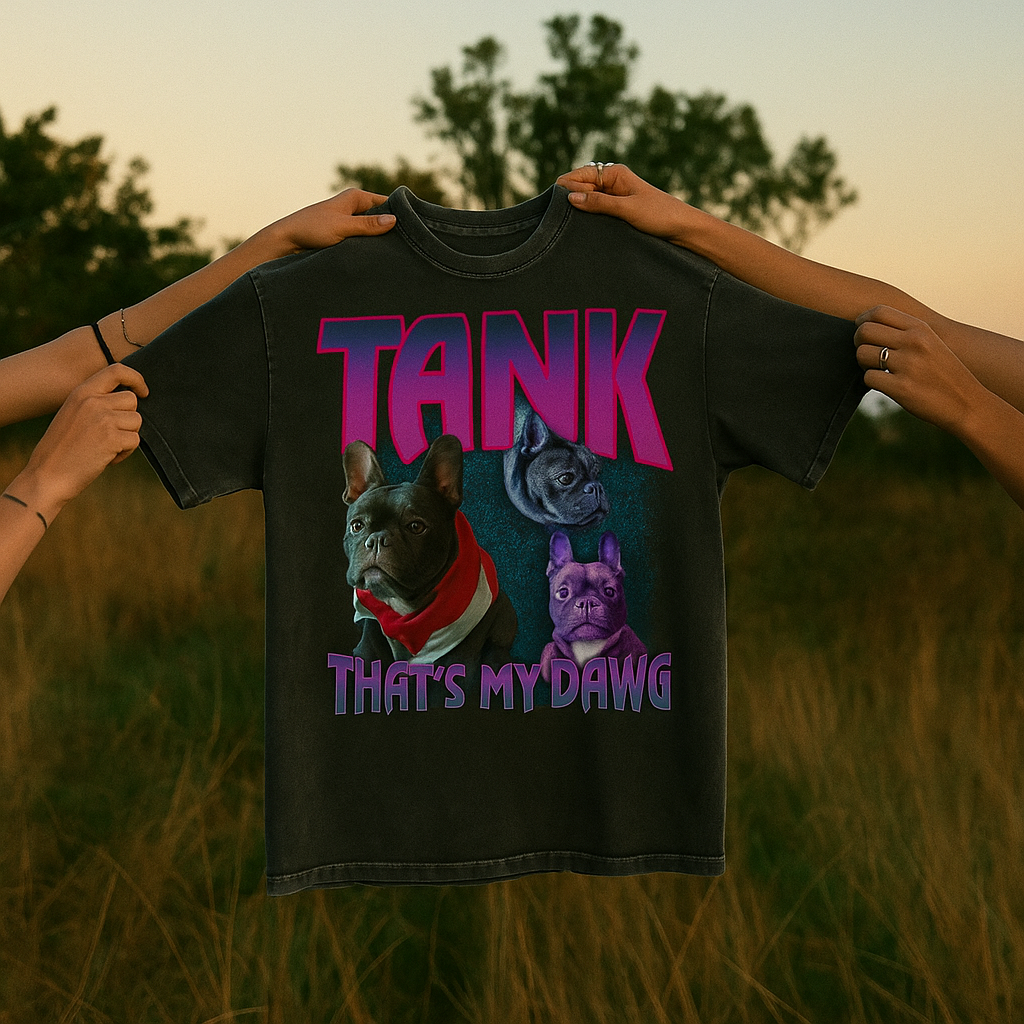 TANK "That's My Dawg" Graphic washed T-Shirt