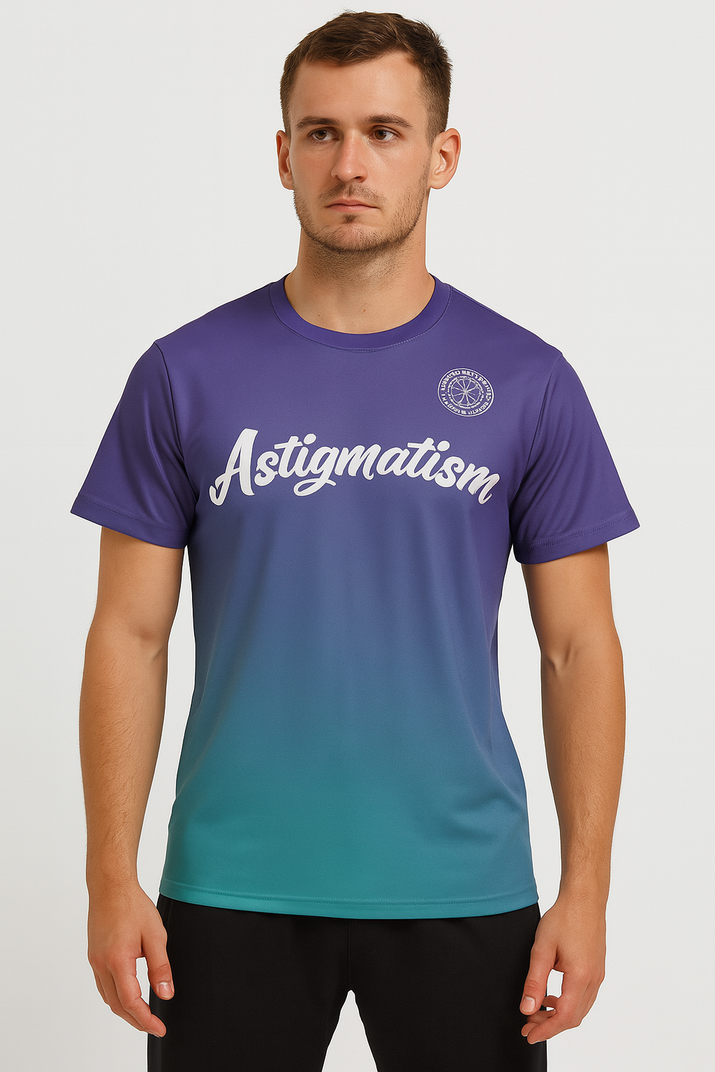 Astigmatism Purple Teal Gradient Sublimation T-Shirt