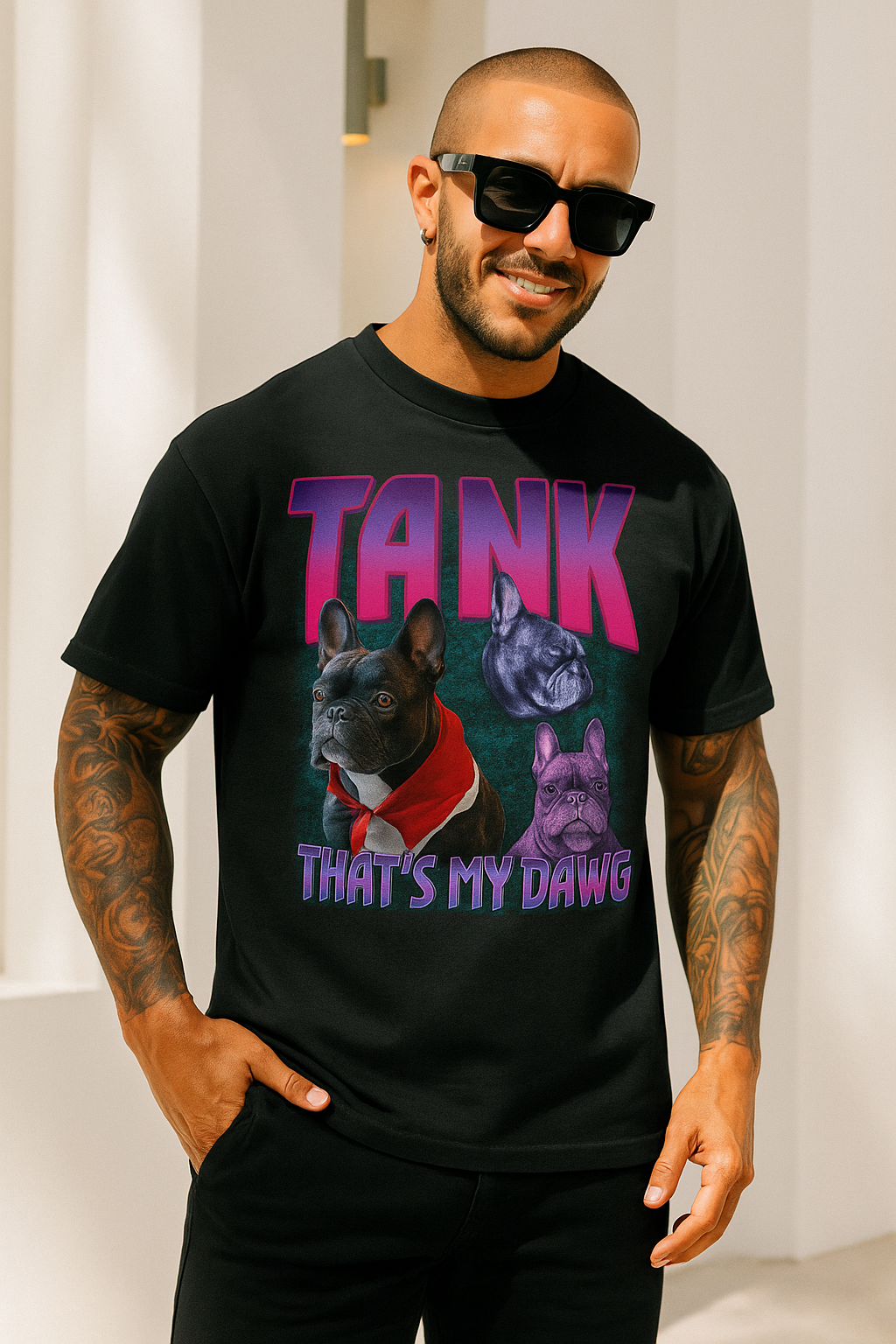 TANK "That's My Dawg" Graphic washed T-Shirt