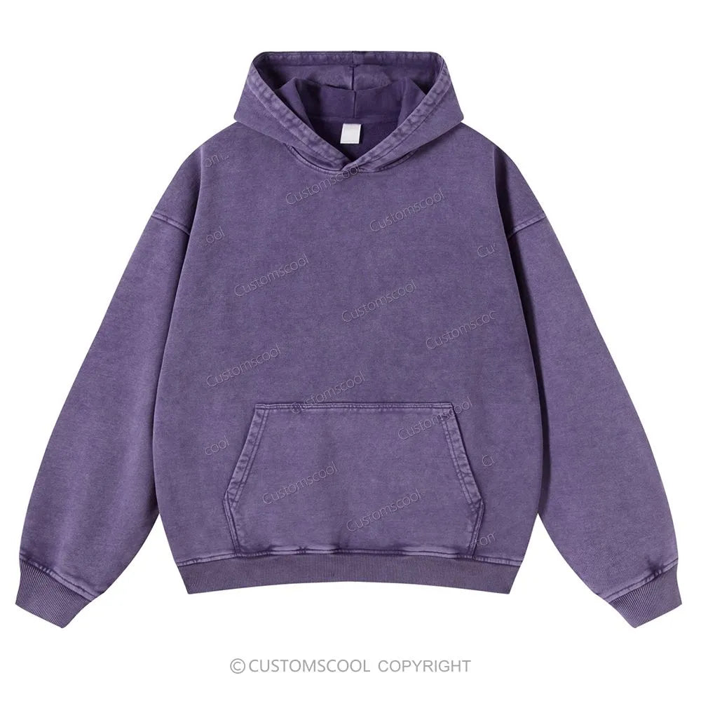 Dear Tiny Human Behind Me Casual Washed Hoodie Customscool