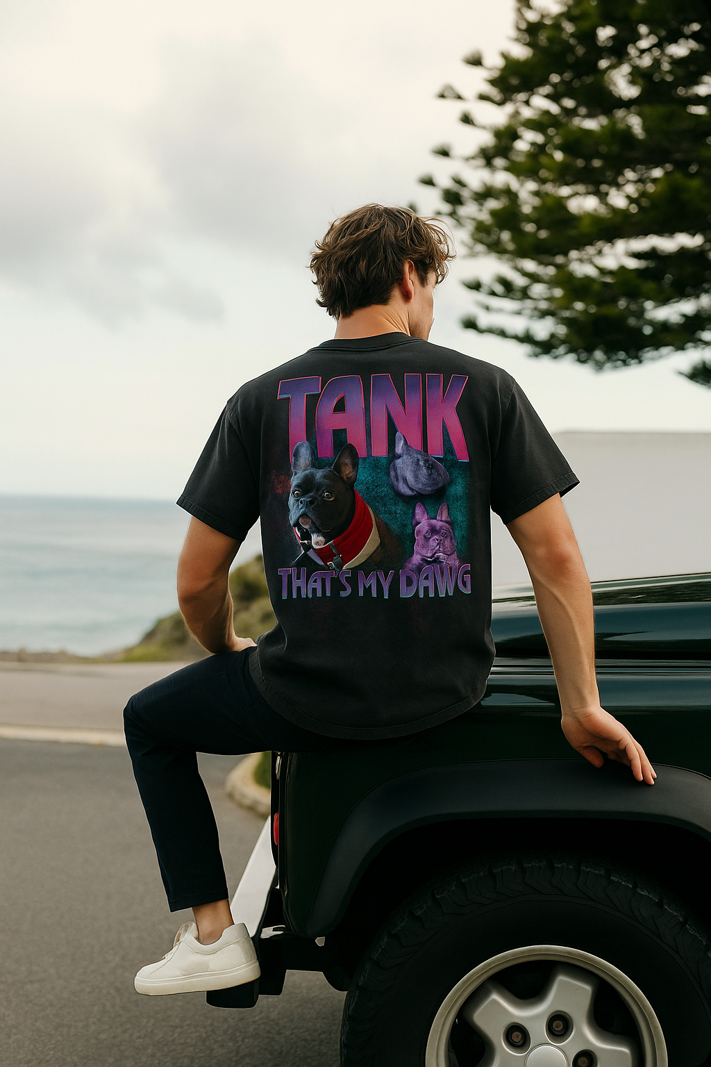 TANK "That's My Dawg" Graphic washed T-Shirt