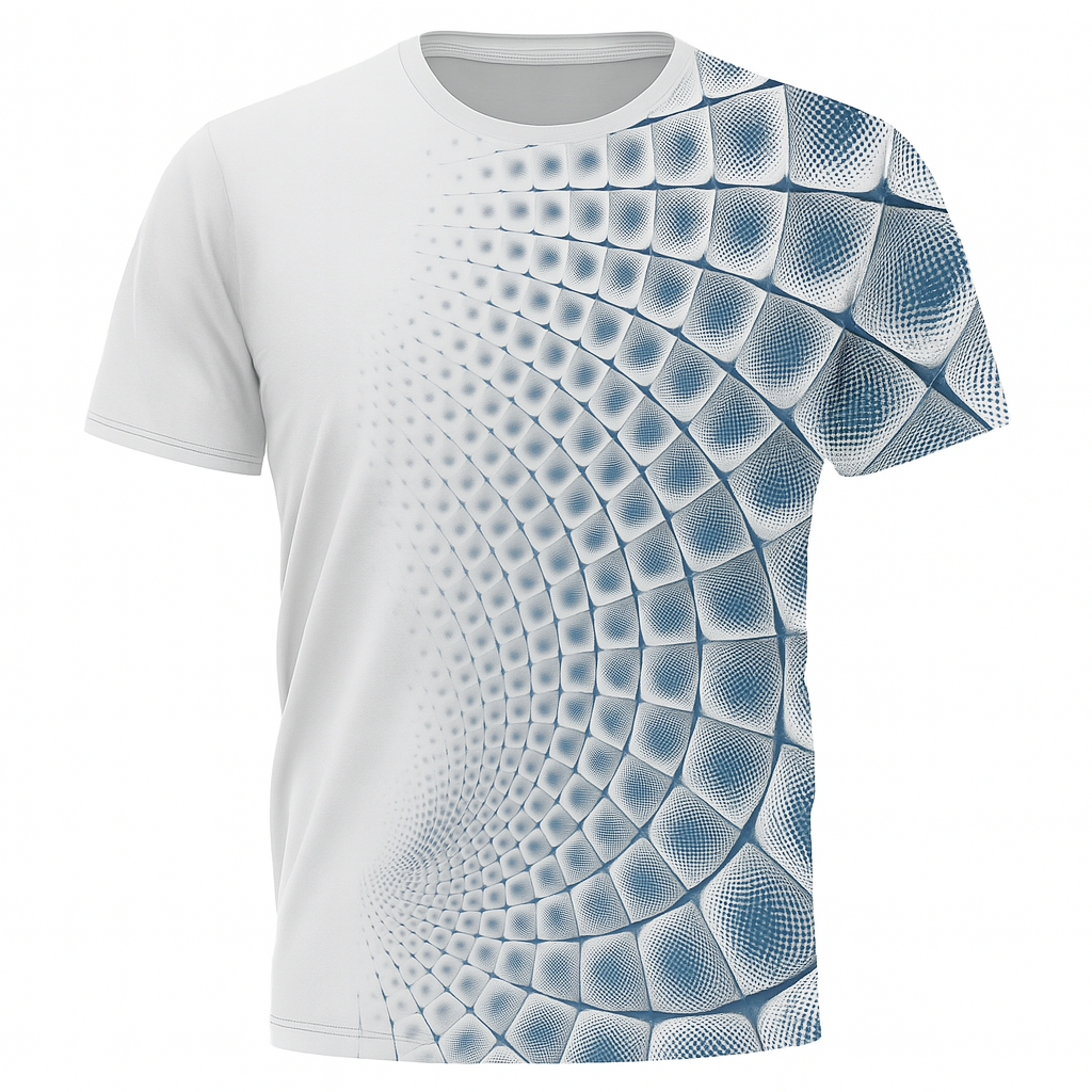 Futuristic Spiral Grid Sublimation T-Shirt