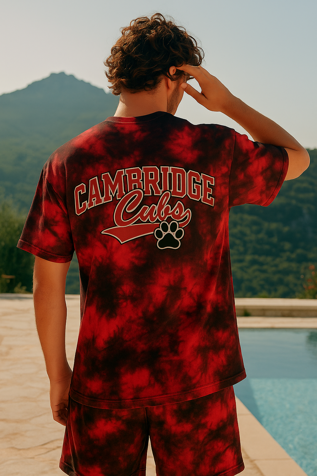 Cambridge Cubs Custom Tie-Dye washed T-Shirt