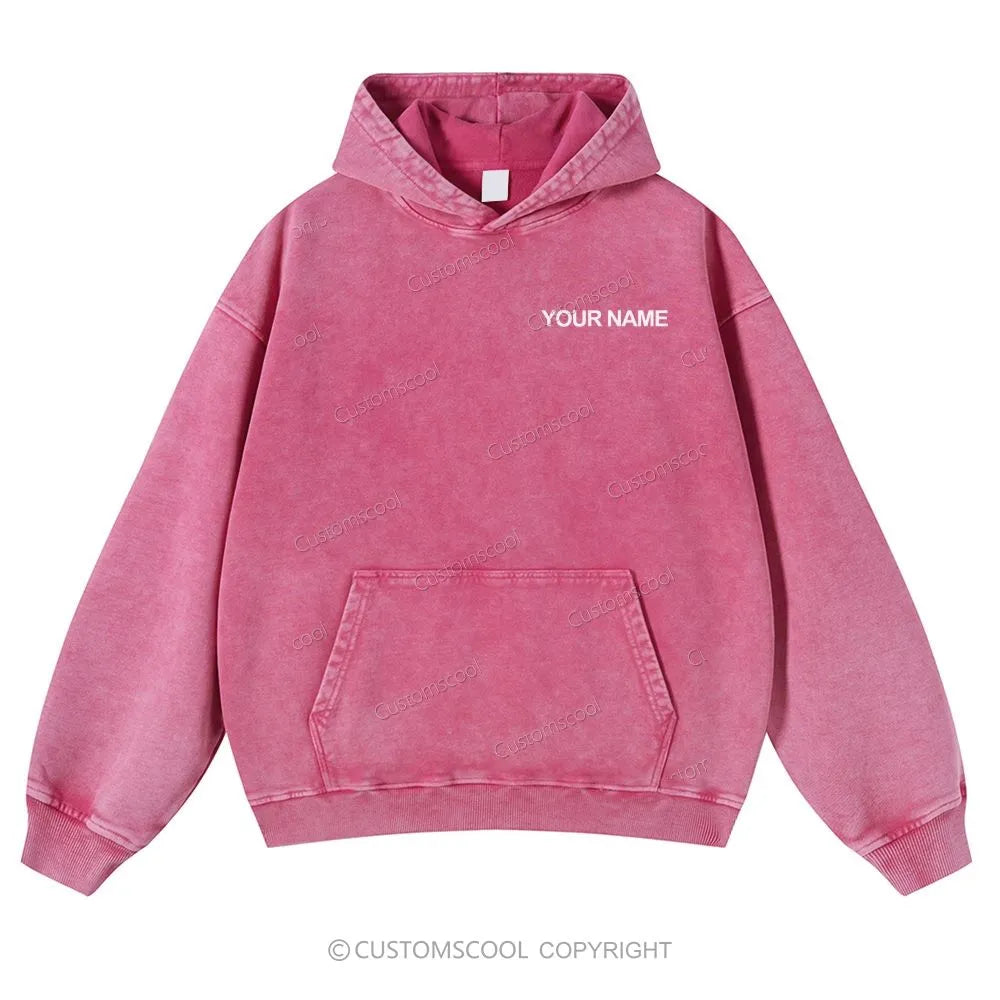Barber Addcustom QR Code Name Casual Washed Hoodie Customscool