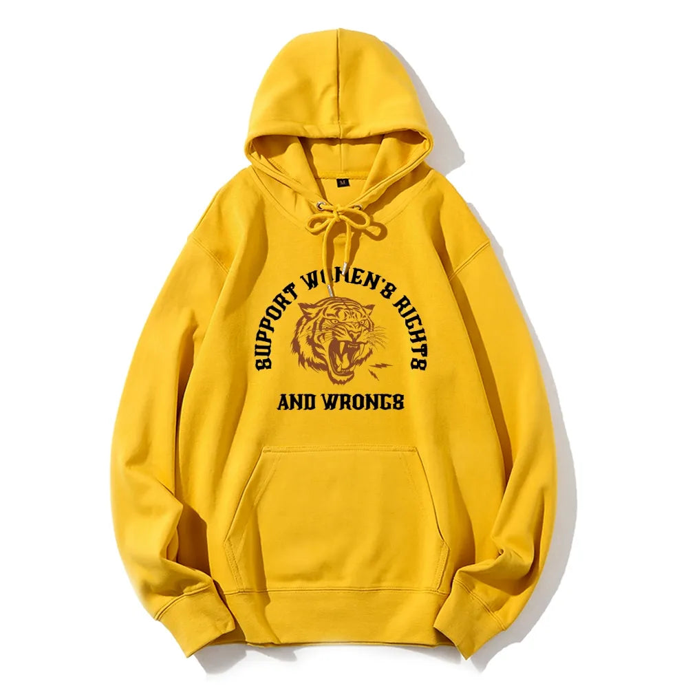 Support Right And Wrongs Casual Hoodie Customscool