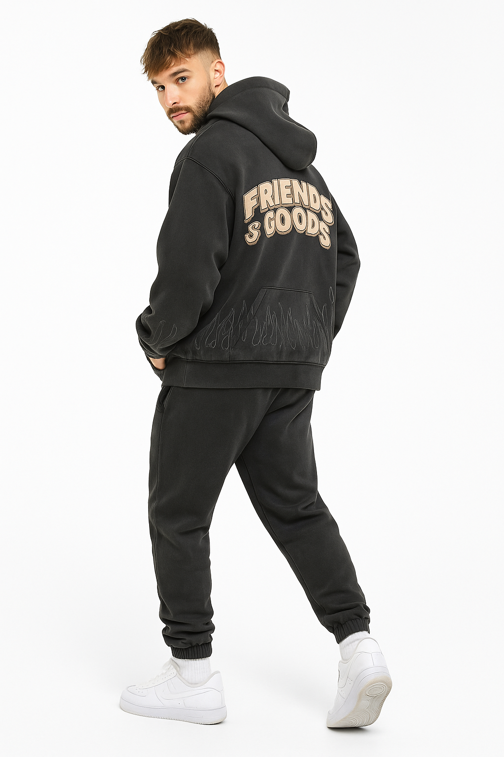 Friends & Goods Flame Cotton Hoodie – Heavyweight Streetwear