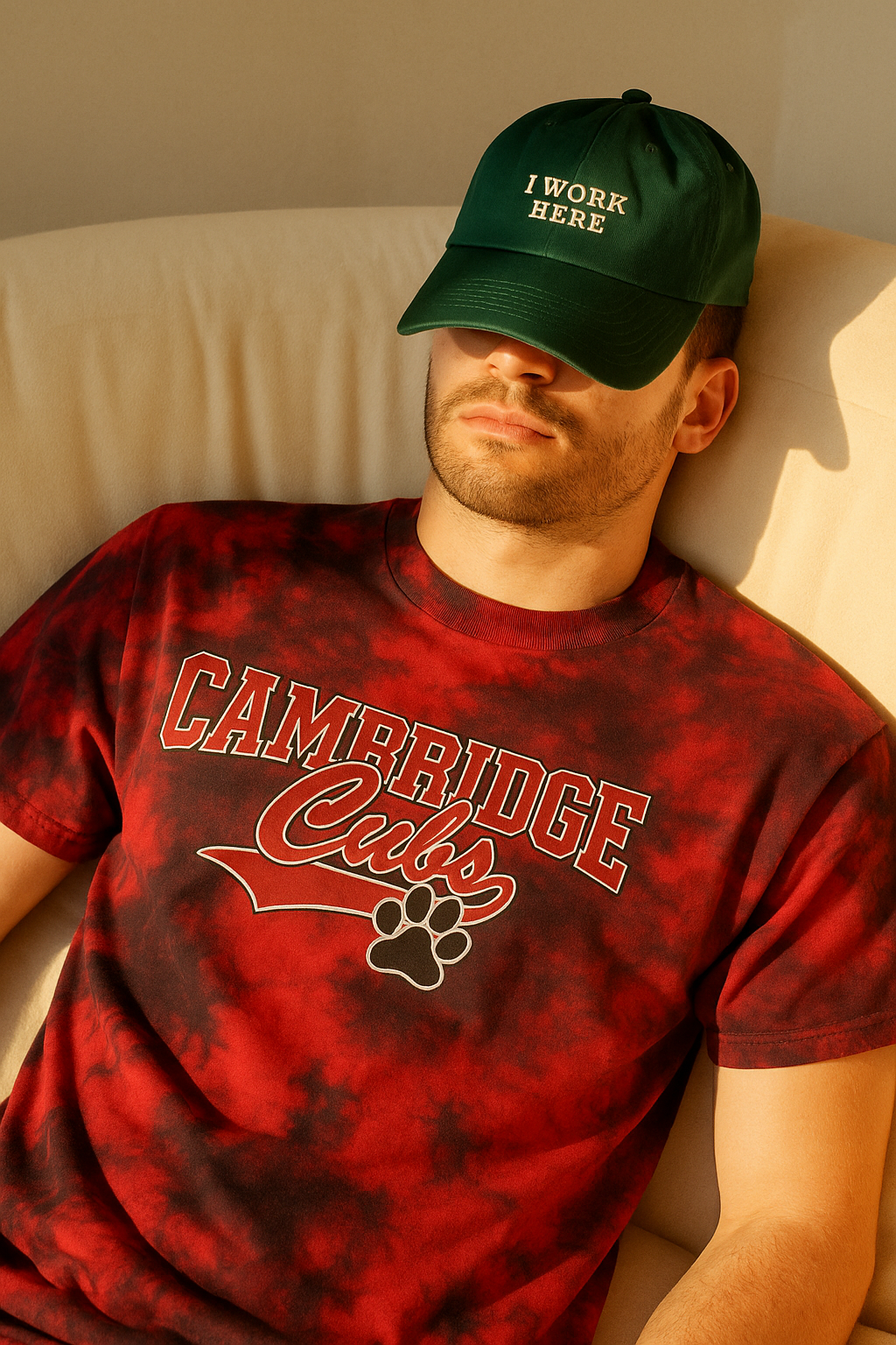 Cambridge Cubs Custom Tie-Dye washed T-Shirt