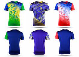 Green Blue Geometric Gradient Sublimation T-Shirt
